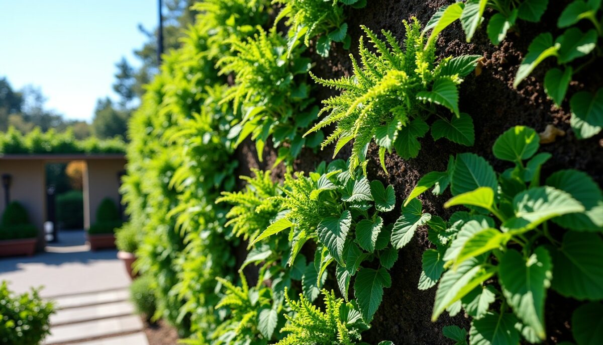 Créer un mur végétal extérieur sans entretien : astuces pour un jardin impeccable en toute simplicité
