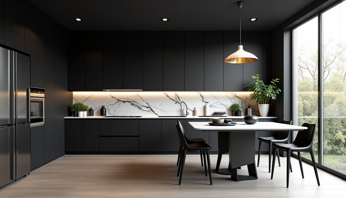 Les clés pour réussir l'aménagement d'une cuisine noire avec style et fonctionnalité